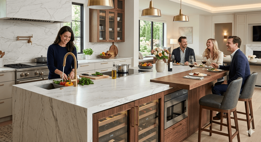 Luxury Kitchen Islands That Become the Centerpiece